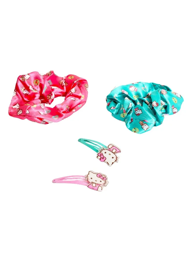 Sanrio  Sanrio Hello Kitty Hair Accessories Set With 1Bag , 2 Hair Clips,2 Scrunchies for Women | Best Price UAE
